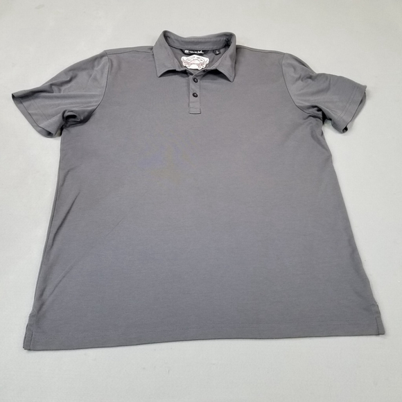 Travis Mathew Polo Shirt Mens Size XL Gray Crab Charm City Logo Golf Performance - Picture 1 of 11